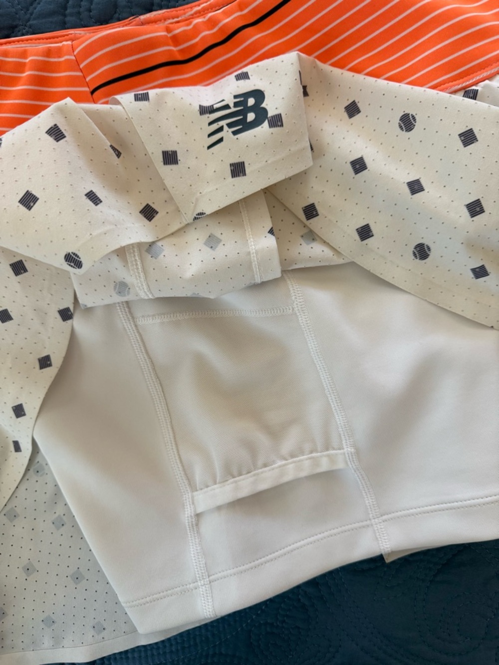 New Balance Orange White Gray Athletic Tennis Skort for Women Size M - Picture 5 of 8